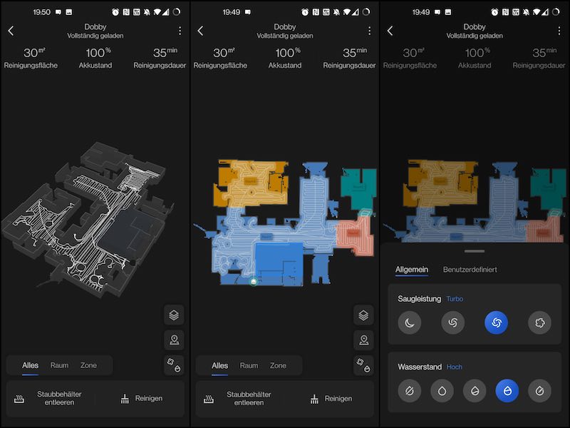 RoboRock App in der Uebersicht