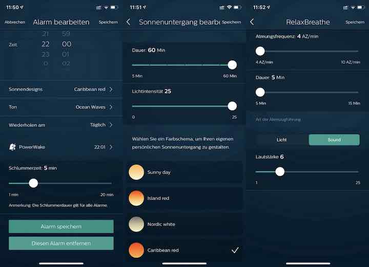 Smartphone App zur Steuerung von Licht und Radio