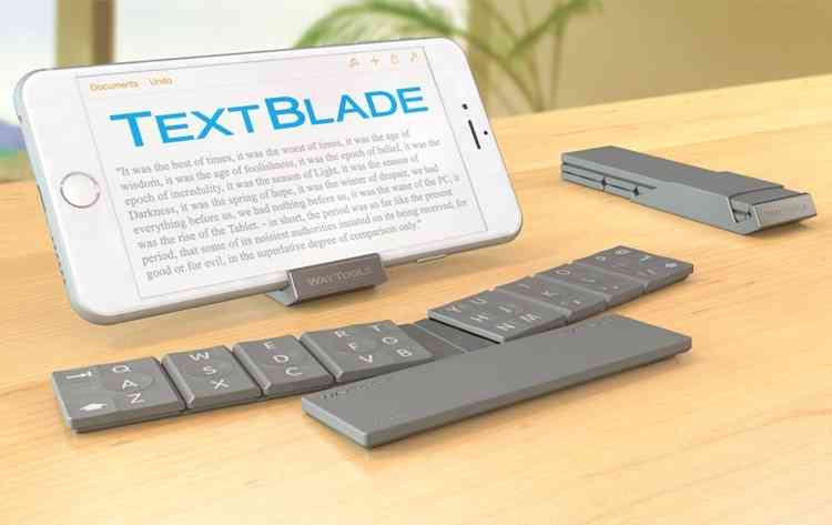 Textblade: Bluetooth-Keyboard in Taschenmesser-Größe