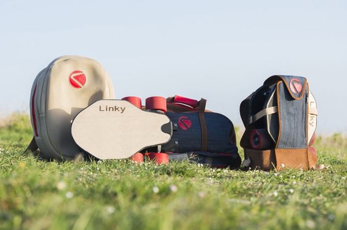 Linky: Faltbares Elektro Longboard mit 160 Kilo Traglast