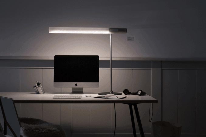 Heavn One: Futuristische LED-Lampe mit Kaffeeknopf