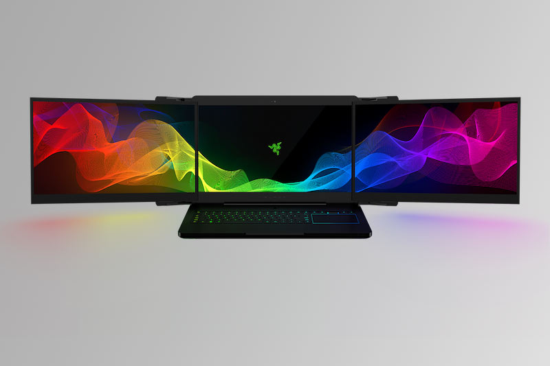 Project Valerie: Razer-Notebook mit drei Bildschirmen