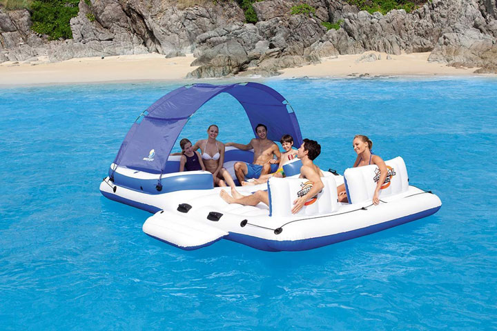 Tropical Breeze: XXL-Badeinsel zum Relaxen auf dem Wasser