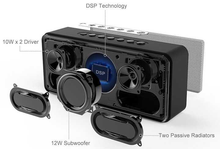doss bluetooth speaker soundbox xl