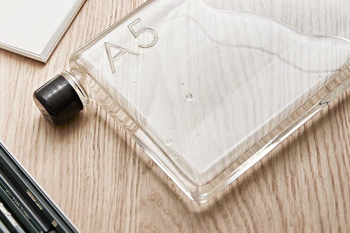 Memobottle: Schlanke Designer-Flasche in Glas-Optik