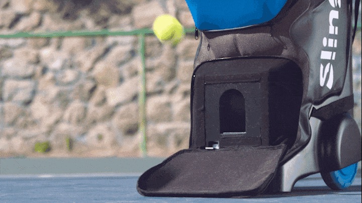Slinger: Portabler Ballmaschinen-Rucksack für Tennisspieler