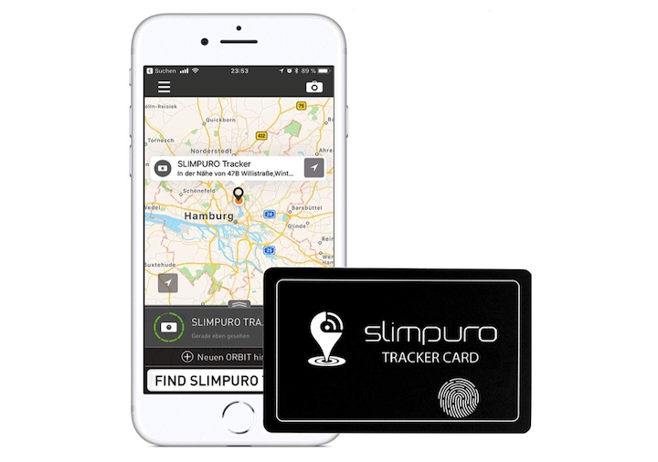 iPhone und Slimpuro Tracker Karte