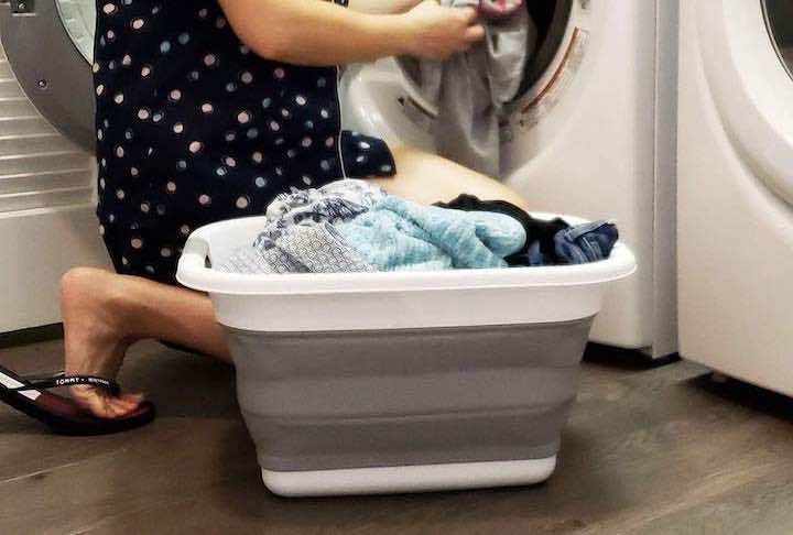 SAMMART klappbarer Wäschekorb für besseres Platzmanagement Zuhause