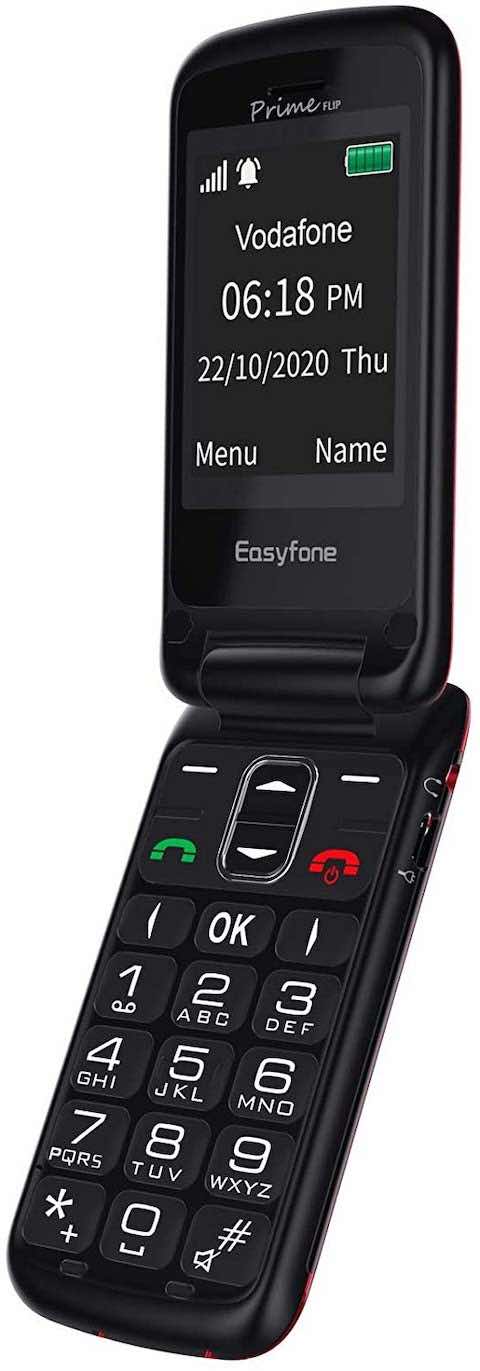 Easyfone Prime FLIP GSM Seniorenhandy aufgeklappt