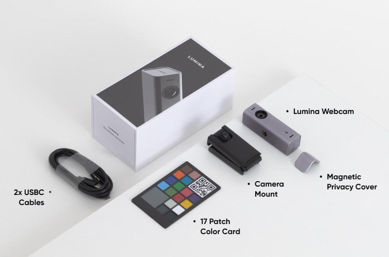 LUMINA Webcam 4K AI: Webcam Da Studio Con Intelligenza Artificiale Per Videochiamate Perfette, Qualità DSLR, Compatibile Con Mac E PC – Grigio Atomico