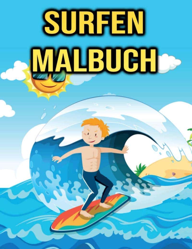 Cover Surfer Malbuch fuer Kinder