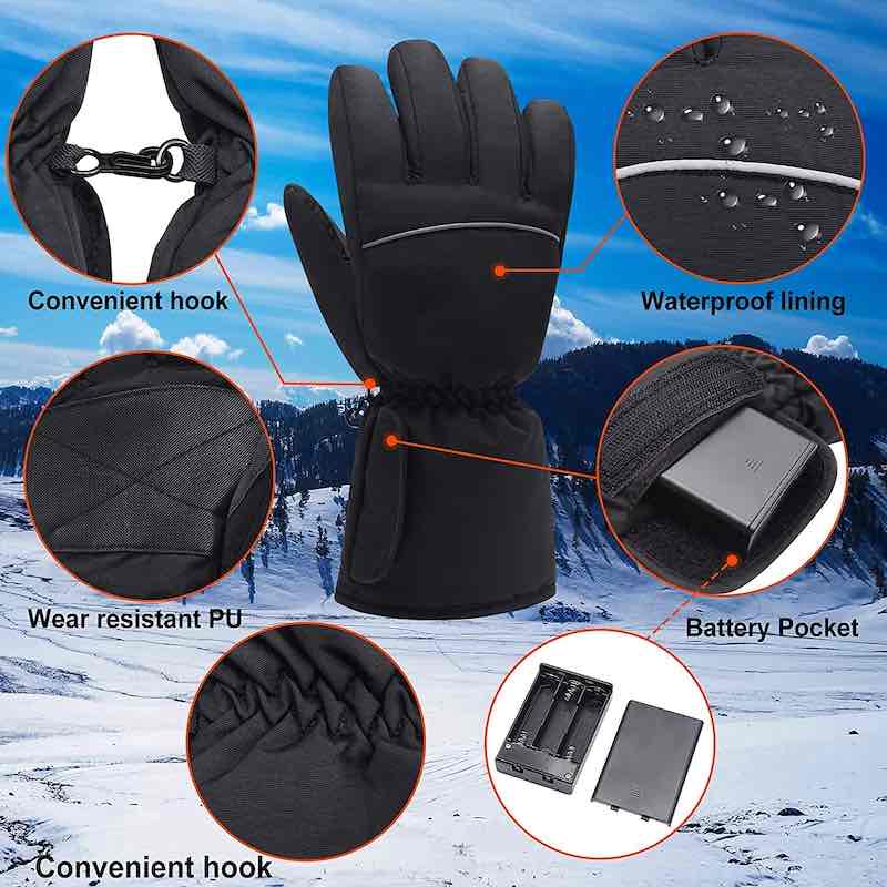 Beheizbare Handschuhe von FARONG fuer den Wintersport