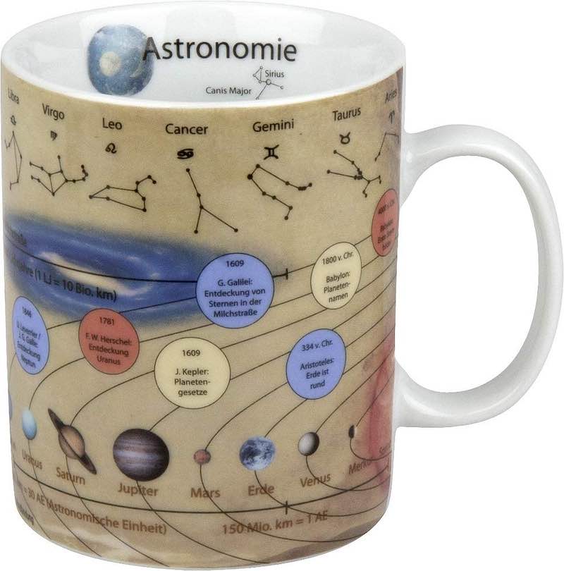 Kaffeebecher im Astronomie Design