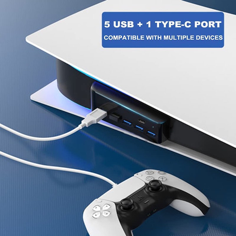 USB Hub Erweiterung der Anschluesse an der PS5