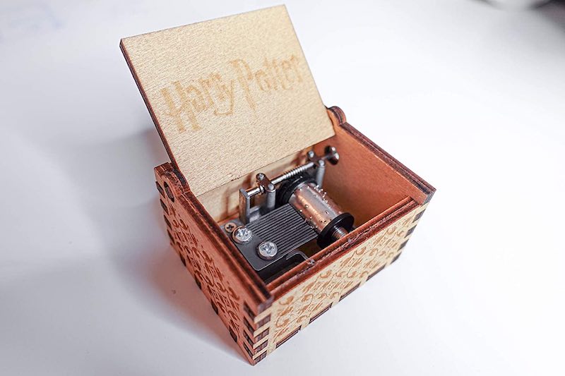 Harry Potter Holzspieluhr mit Kurbel