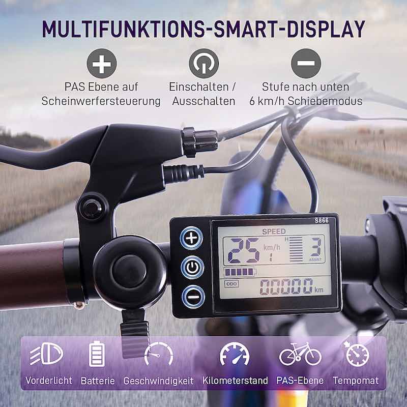 Multifunktionsdisplay am E Bike