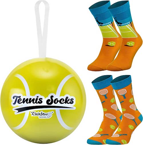 Socken mit Tennismotiv
