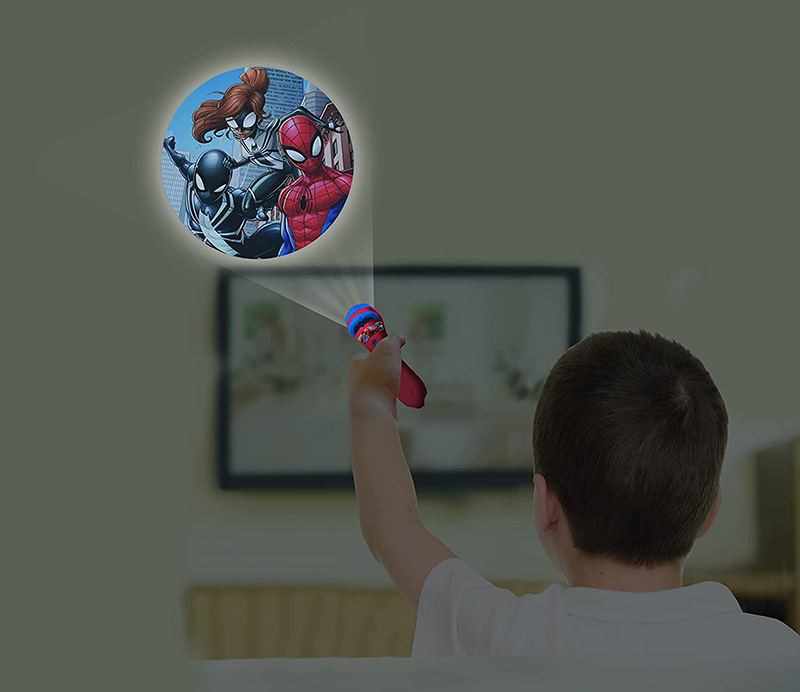 Spiderman Taschenlampe mit Projektionsscheiben