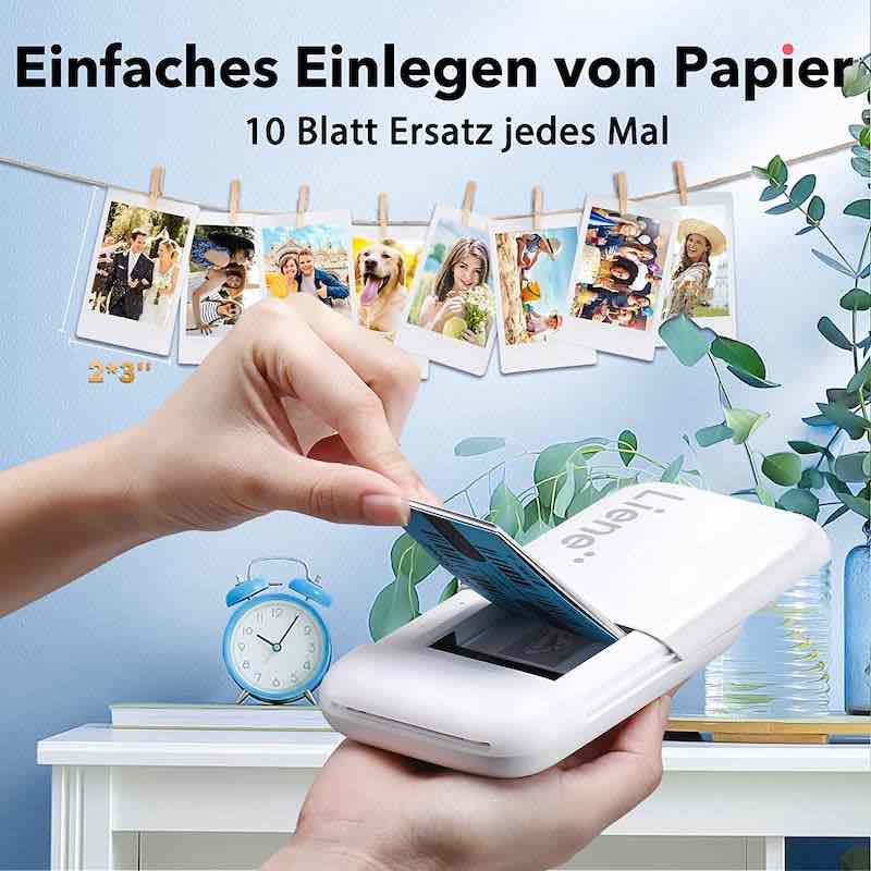 Papier wird in Fotodrucker eingelegt