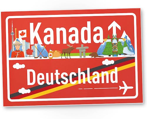 Deko Schild Kanada Deutschland