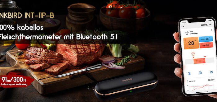 INKBIRD INT-11P-B: Kabelloses Grillthermometer mit Mega-Reichweite