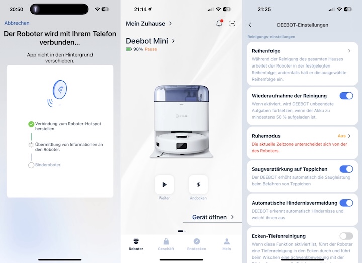 Ecovacs App Screenshot