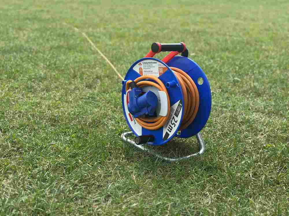 garant g cee kabeltrommel 25m camping rasen