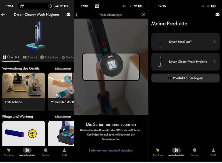 Dyson Clean+Wash Hygiene Test: Mein Bericht zum Nassreiniger Dyson App Screenshots.1