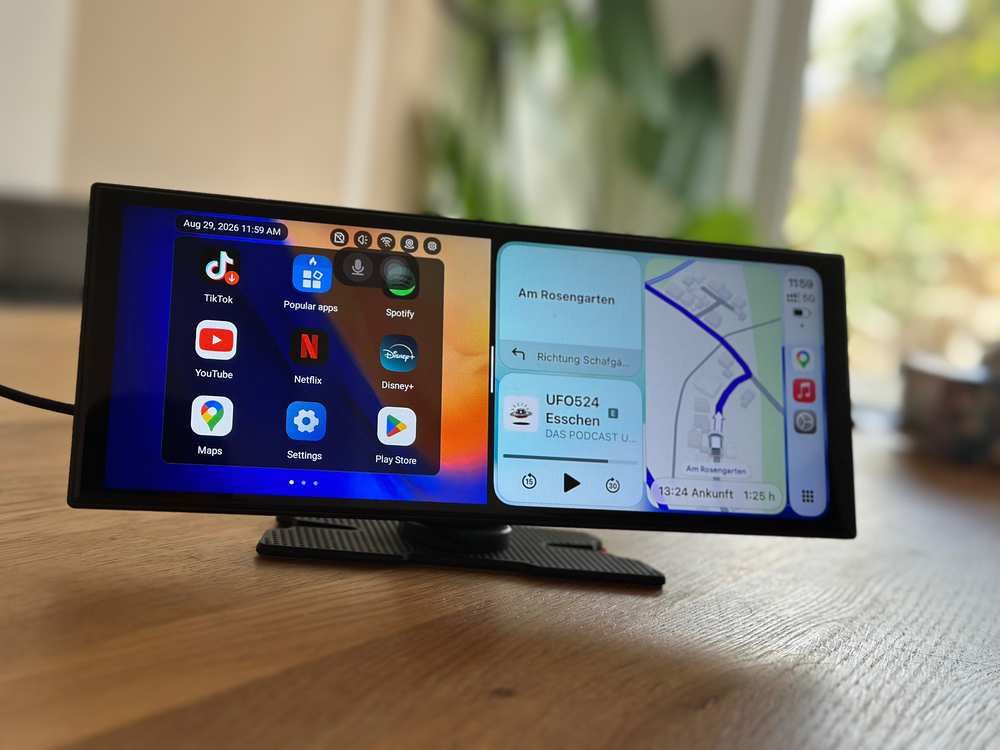 android auto startbildschirm tiktok netflix