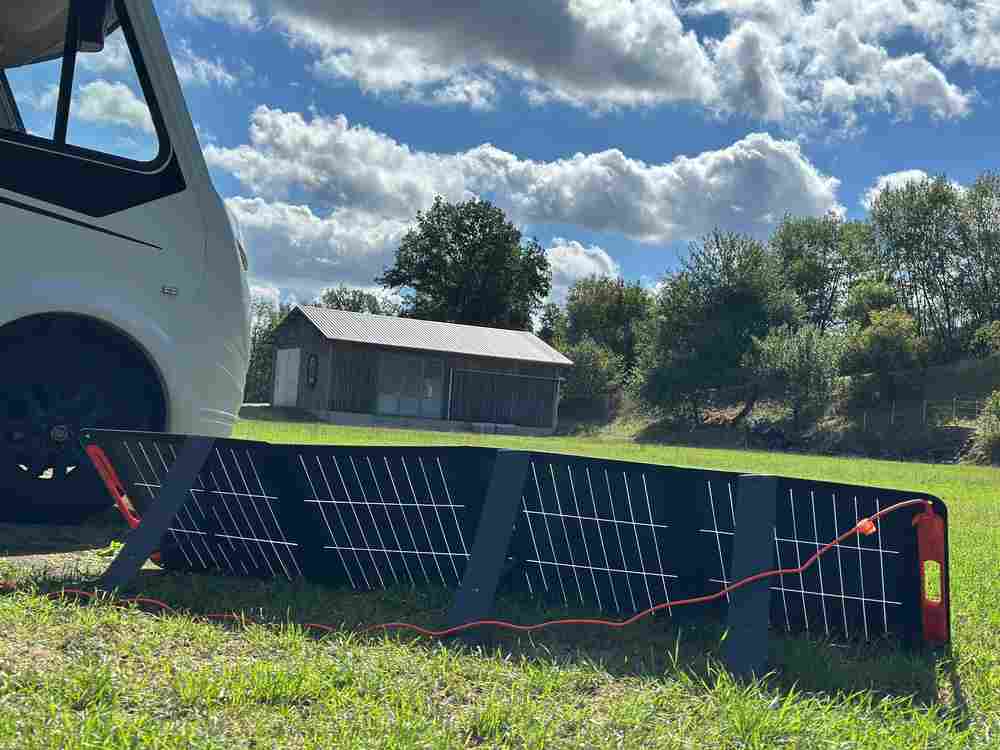solarpanel aufklappen standbeine camping